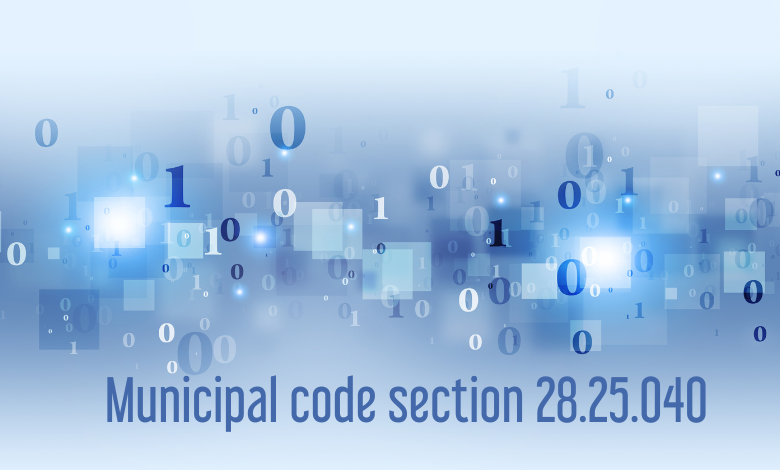 municipal code section 28.25.040